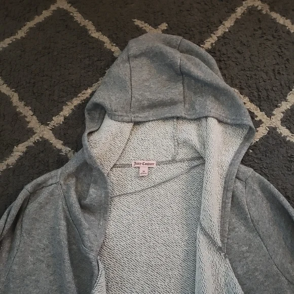 Juicy Couture Hooded Duster Sweater Size Medium - Picture 5 of 10